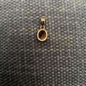 14k gold and amber pendant